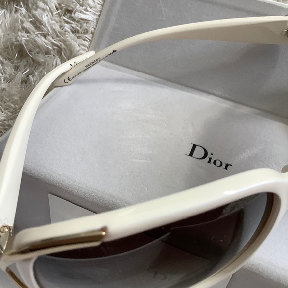 Christian Dior Copacabana Sunglasses w/ Metallic Gold and Turquoise Stone